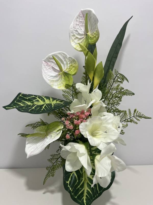 RAMO ANTHURIUMS BLANCO