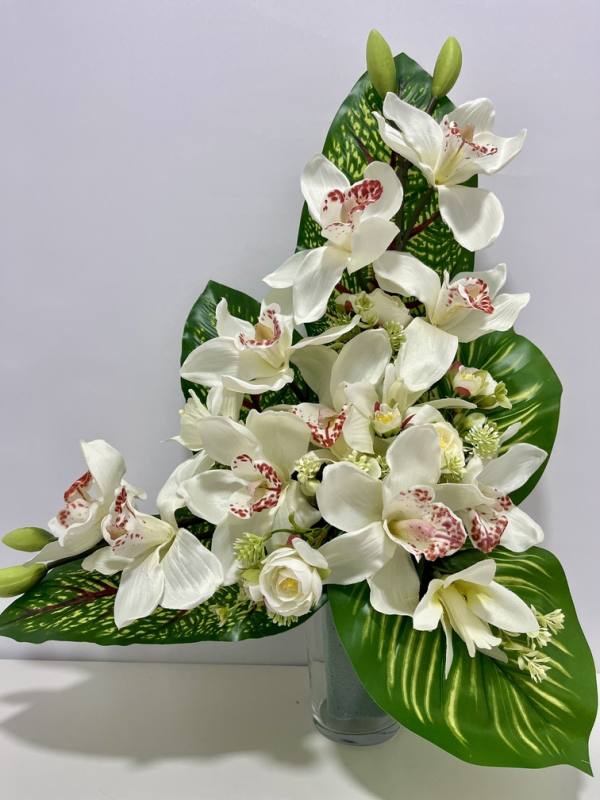 RAMO CYMBIDIUM BLANCO