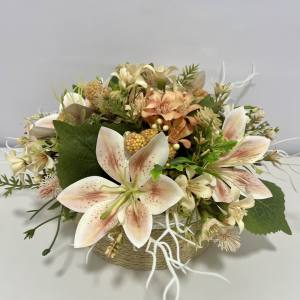 CENTRO EN CESTA DE MIMBRE